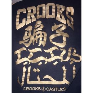 Crooks & castles zip up hoodie